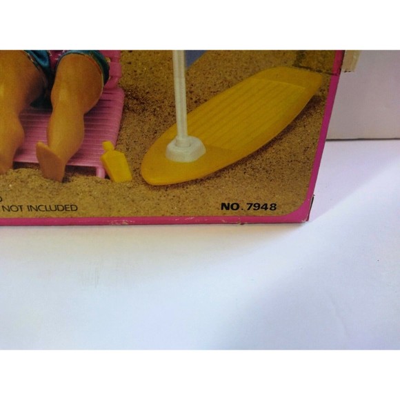 Barbie Jet Ski Playset ARCO ISLAND FUN SURF SET 1987 #7948 flippers Sailboard - Picture 10 of 11
